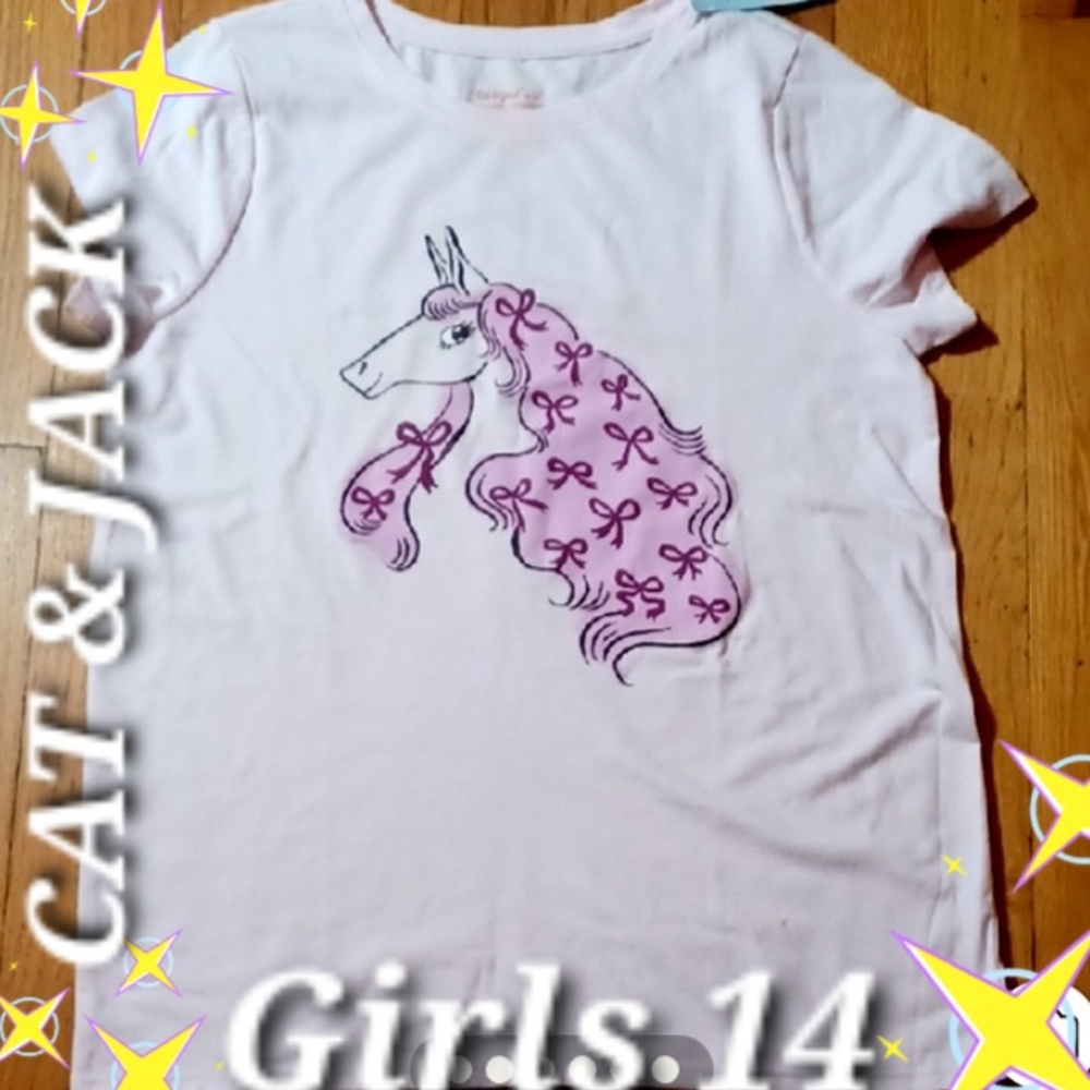 Cat & Jack Light Pink Unicorn Graphic Tee